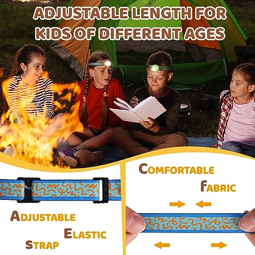 EverBrite LED Headlamp Rechargeable Kids Headlamp with RGB Mode and Adjustable Headband, 3 Modes Multicolor Headlamp for Kids, Bright Kids Head Lamp for Camping, Reading, Exploring, Hiking, Birthday - Image 5