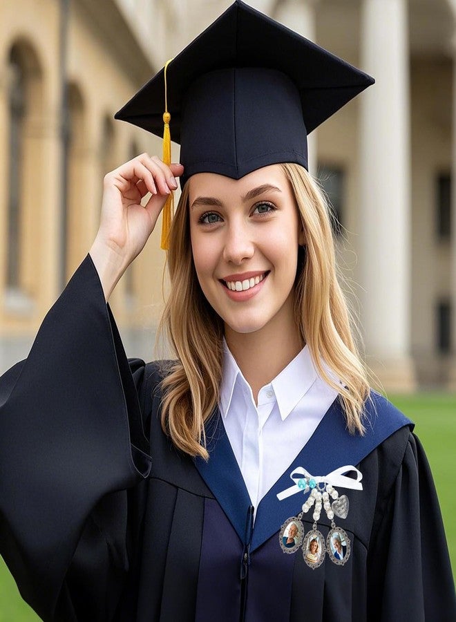 Phnydreg 7Pcs Graduation Cap Memorial Photo Charms Sublimation Tassel Charms for Graduation Cap and Gown Decoration - Image 4