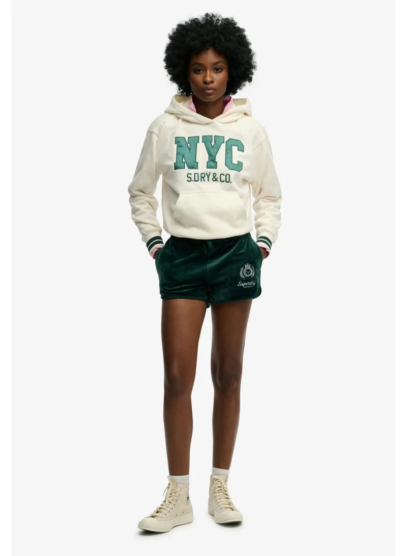 سوبر دراي Country Club Velour Zip Shorts