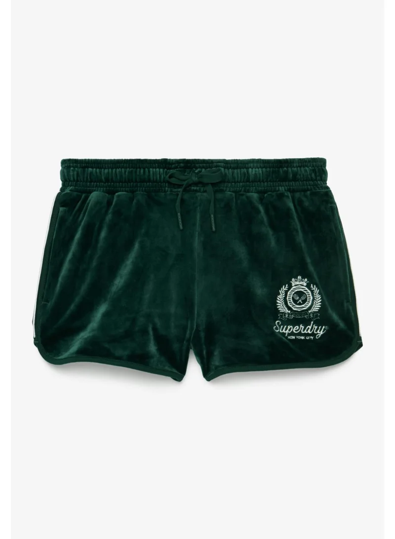سوبر دراي Country Club Velour Zip Shorts