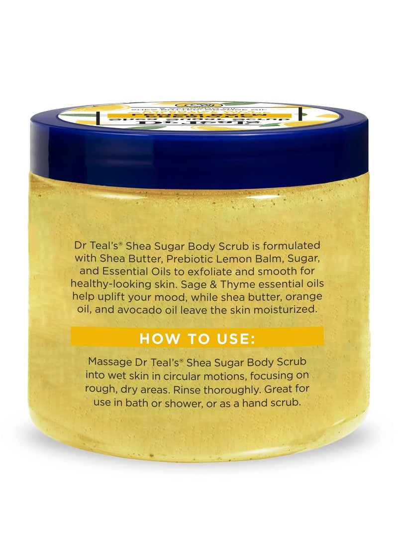 Dr Teal's Dr Teal's Shea Sugar Scrub Prebiotic Lemon Balm 538Gm  - Image 3