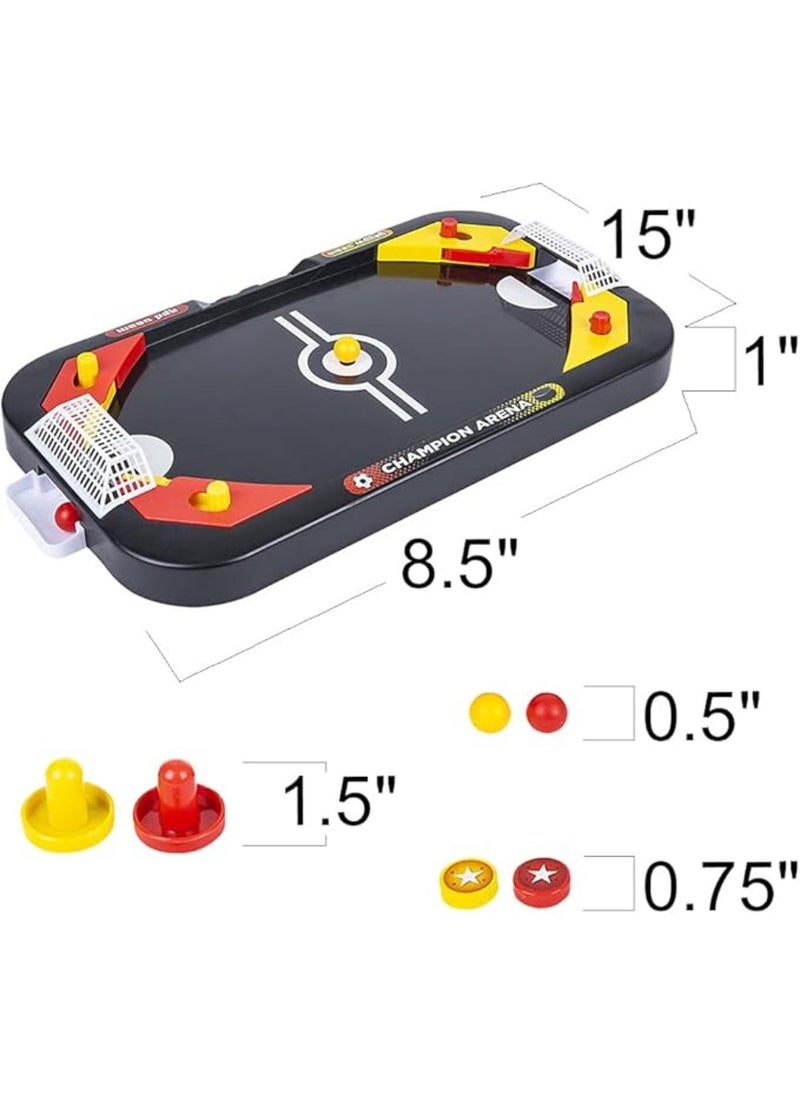 Hockey Tabletop Game Set, 2 in 1 Desktop Football Puck Game Compact Portable Soccer Hockey Table Game Improve CoordinHockey Tabletop Game Set, 2 in 1 Desktop Football Puck Game Compact Portable Soccer Hockey Table Game Improve Coordination Interactive Hockey Table Game Toyation Interactive Hockey Table Game Toy