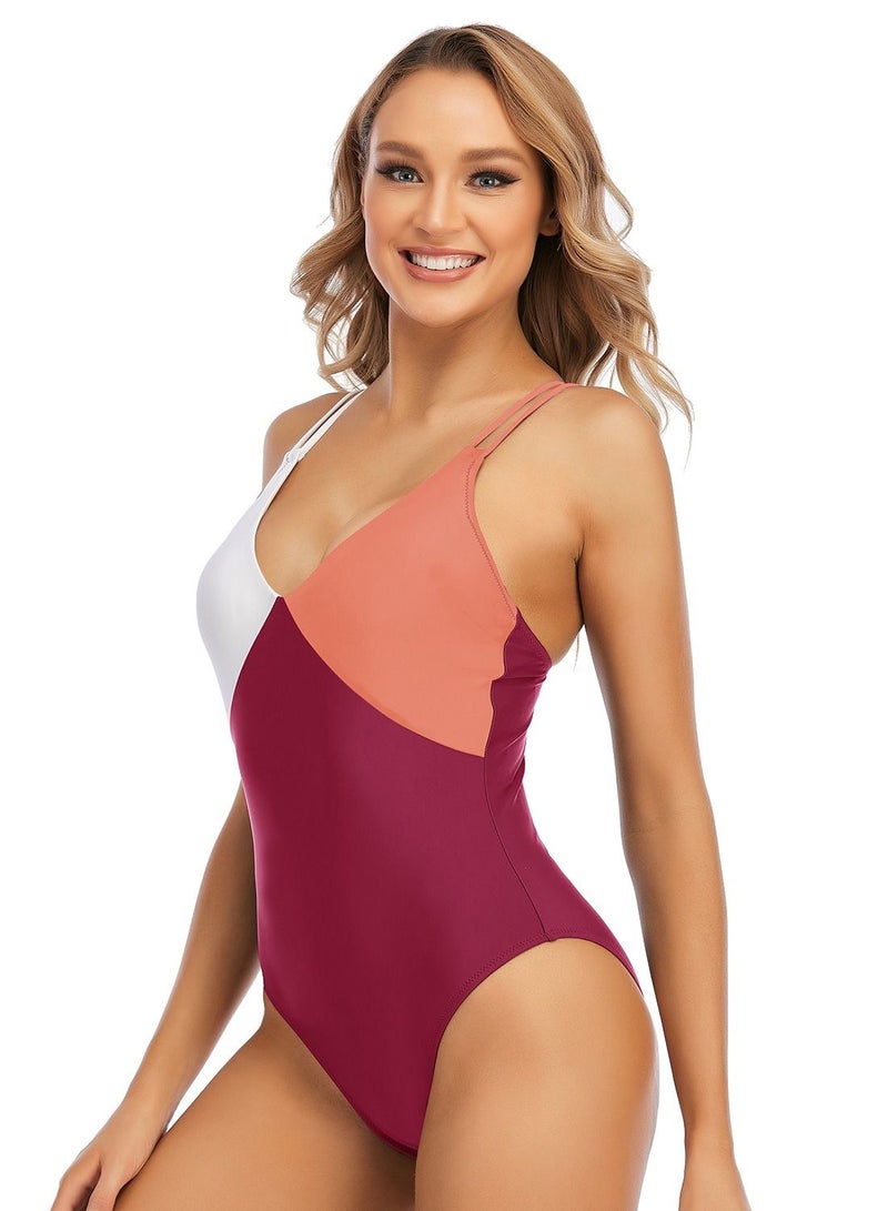 Color-block swimsuit one-piece triangle swimsuit - Image 2