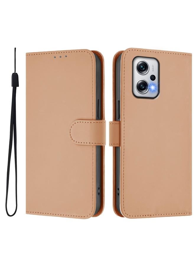 اس-توب جراب لهاتف Redmi Note 11T Pro+ 5G مصنوع من الجلد بلون سادة مع حبل - Image 2