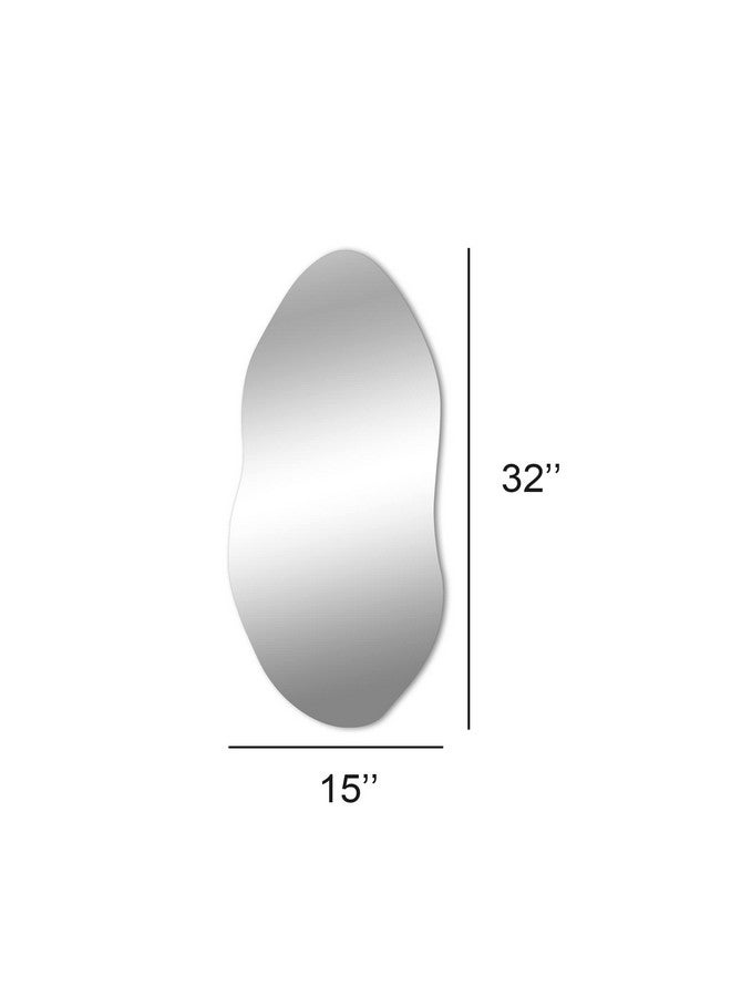 Delma Delma Irregular Wall Mirror for Wall, Entryway, Bedroom, Asymmetrical Mirror with Hooks, Cloud Mirror, Aesthetic Mirror,Frameless Mirror  - Image 5