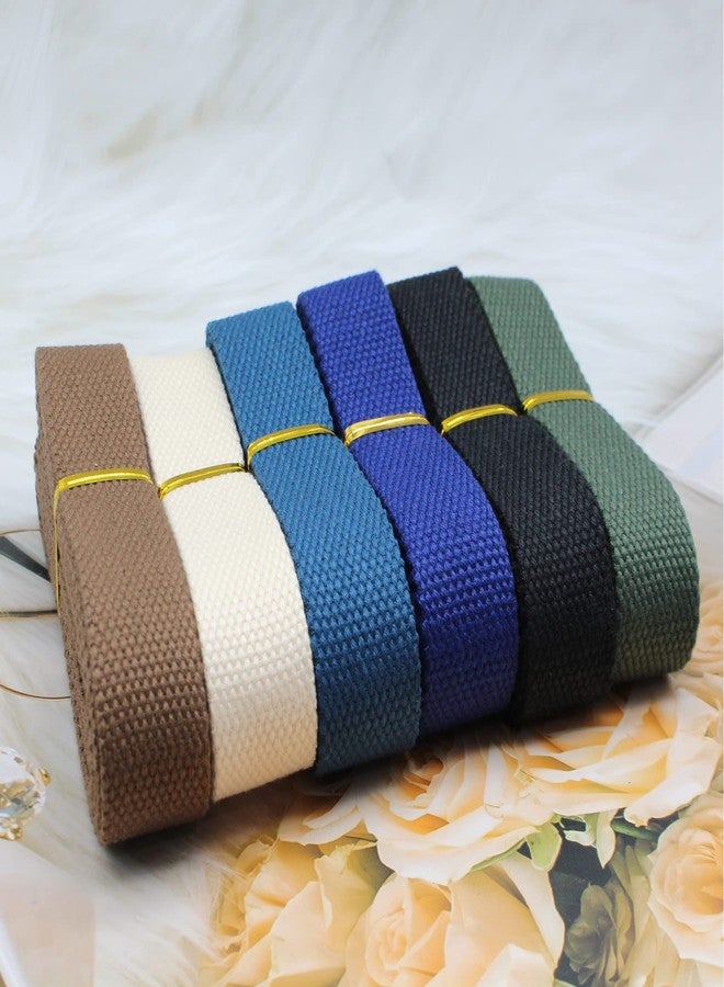 Dortrue Heavy Cotton Webbing 1 Inch 12 Yard 6 Colors Mixed Webbing Bag Handles, Bag Strap,Tote Bag Webbing，Cloth Belt,Making Outdoor Supplies - Image 4