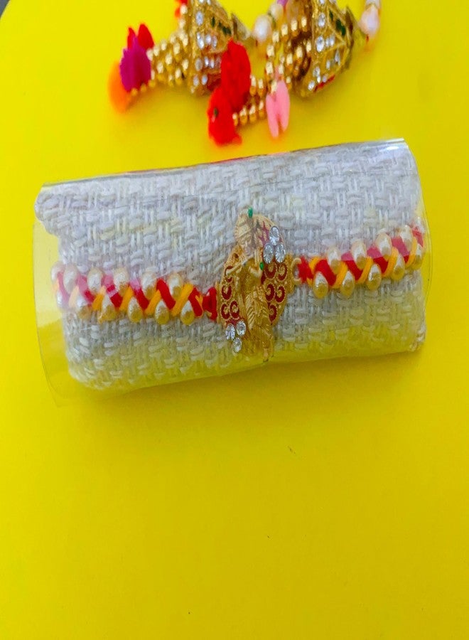 Sesonby Bhai Bhabhi Rakhi With Roli Chawal Krishna Moli Thread Rakhi For Brother kids boys and girls #R252 - Image 2