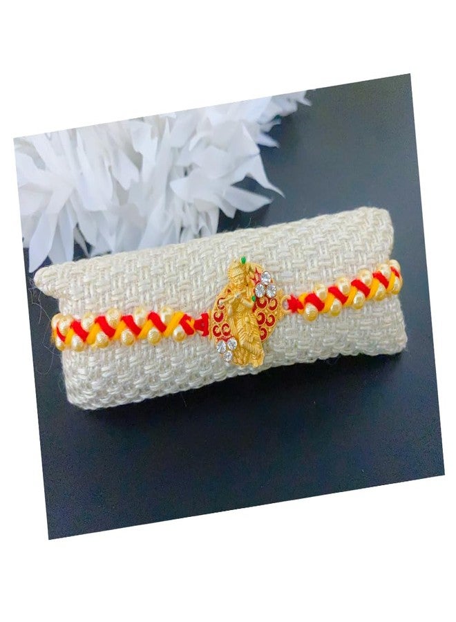 Sesonby Bhai Bhabhi Rakhi With Roli Chawal Krishna Moli Thread Rakhi For Brother kids boys and girls #R252 - Image 5