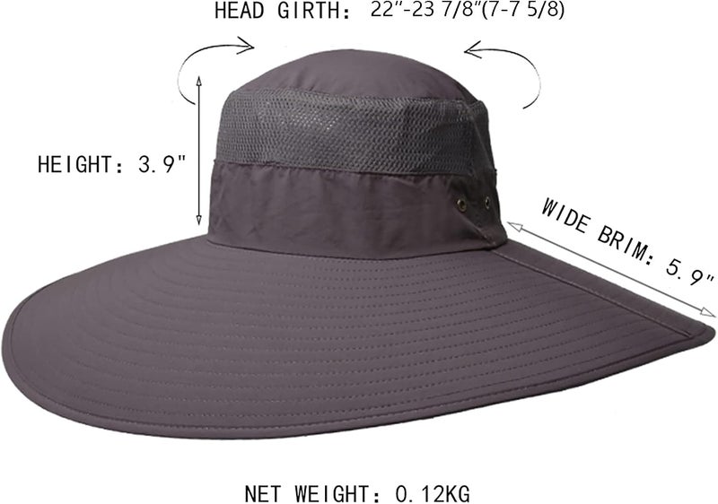 Leotruny Super Wide Brim Bucket Hat UPF50+ Waterproof Sun Hat for Fishing Hiking Camping - Image 5
