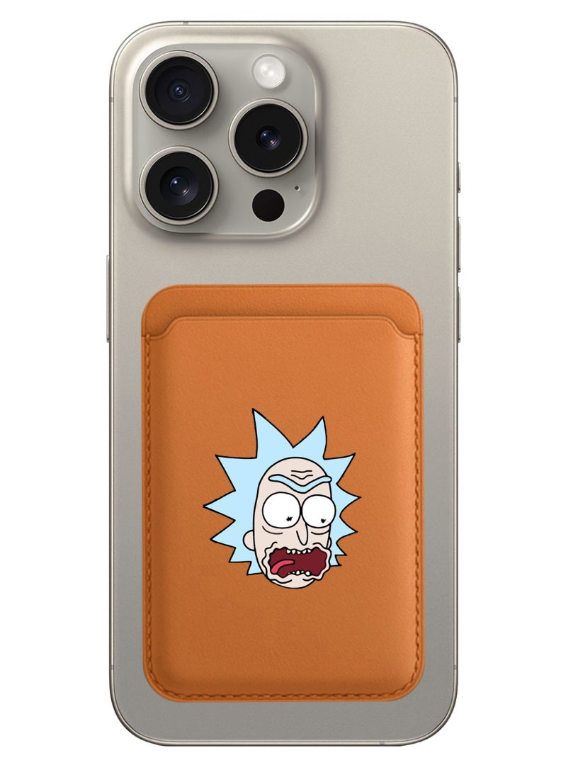 Theodor Magnetic Wallet, Compatible with MagSafe Wallet, for iPhone Wallet, for iPhone 16/15/14/13/12 Series, Not for iPhone 13/12 mini, 3 Card Holder, Vegan Leather, Brown - Rick & Martin - Image 1