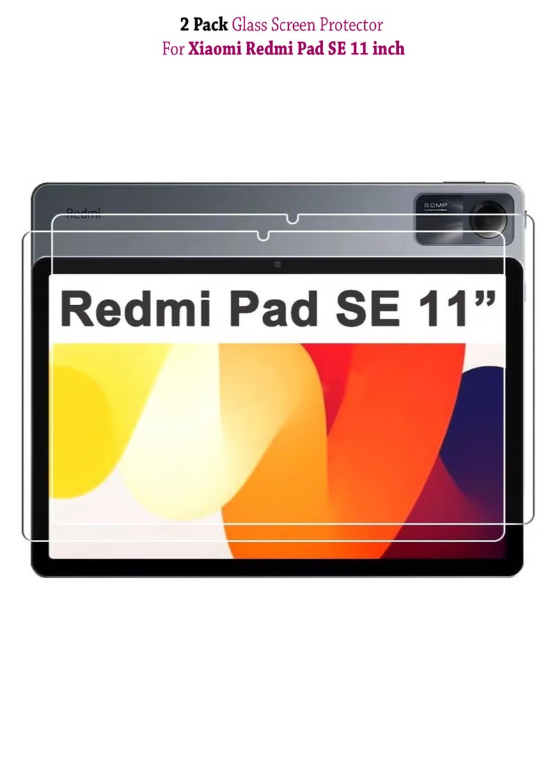 عبوتان من واقي الشاشة الزجاجي المقوى لجهاز Xiaomi Redmi Pad SE مقاس 11 بوصة - Image 1