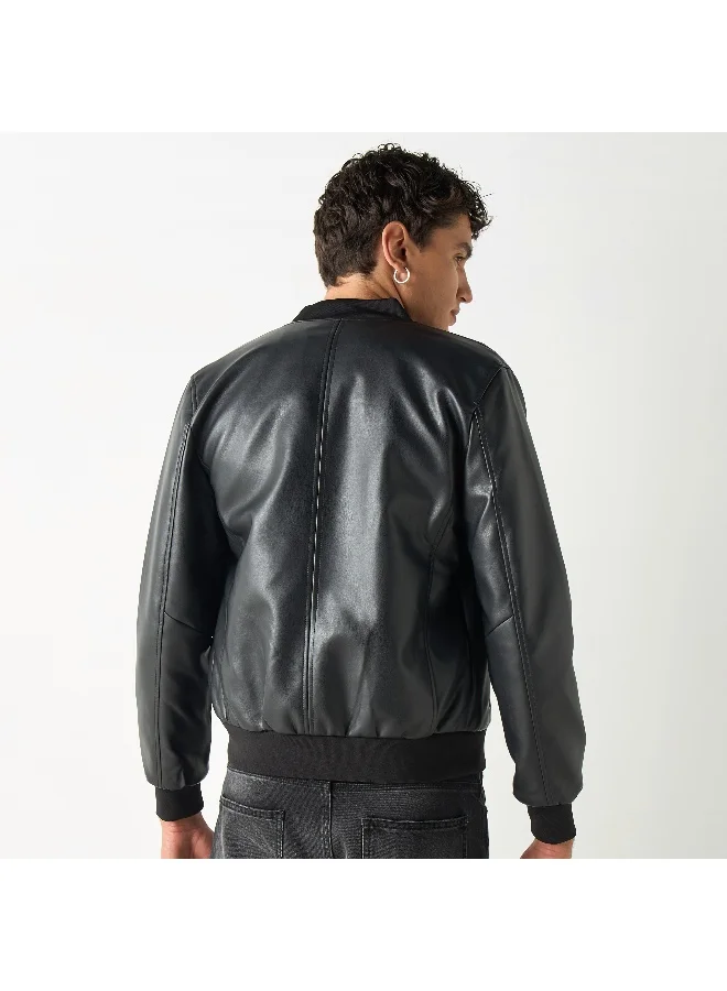 Lee Cooper Lee Cooper Zip Through Bomber Jacket with Pockets