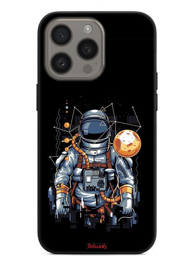 Tolwak Apple iPhone 15 Pro Max Protective Case Cover Astronaut Abstract Art - Image 2