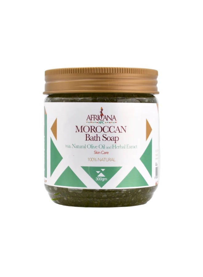 Moroccan Bath Soap with Natural  Olive Oil and Herbal Exract 300gm