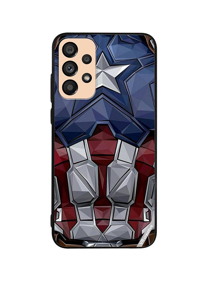 VR CREATIVE Protective Case Cover For Samsung Galaxy A33 5G Captain America Suit Design Multicolour - Image 1