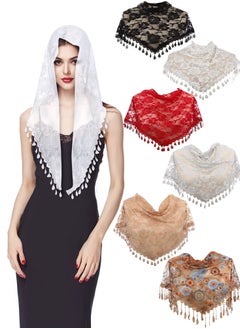 Triangle Lace Shawl Mantilla Veil, Shawl or Scarf Latin Mass Head Cover, Lightweight Head Coverings, Soft Lace Chapel Veil, for Parties, Birthdays, Festivals and etc.