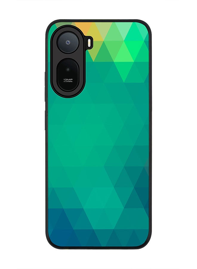 Stylizedd Rugged Case for Xiaomi Redmi A7 Pro 4G / Poco C81 / Poco C81 Pro / Poco C85x 5G- Slim Fit Hybrid Rubber Cover Emerald Prism