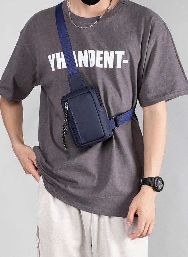 ميني سلينغ كيس للرجال / النساء ، للمياه المرافق crossbody حقيبة الظهر حقيبة الصدر للمشي لمسافات طويلة السفر الرياضة تشغيل (أزرق) - Image 2