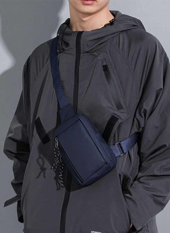 ميني سلينغ كيس للرجال / النساء ، للمياه المرافق crossbody حقيبة الظهر حقيبة الصدر للمشي لمسافات طويلة السفر الرياضة تشغيل (أزرق) - Image 4