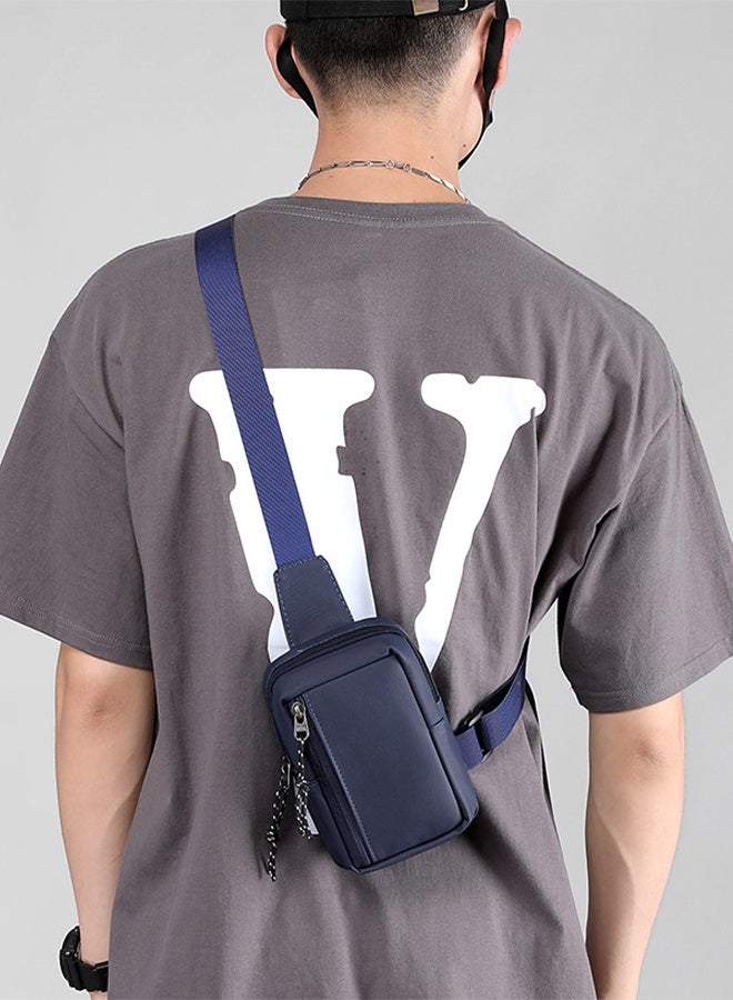 ميني سلينغ كيس للرجال / النساء ، للمياه المرافق crossbody حقيبة الظهر حقيبة الصدر للمشي لمسافات طويلة السفر الرياضة تشغيل (أزرق) - Image 3