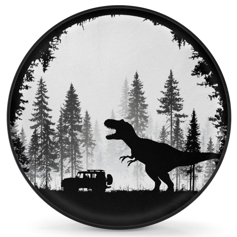 cfpolar Spare Tire Cover for RV TrailerDinosaur Waterproof Sun Leather Wheel CoverCamper Spare Tire Covers Fit for Jeep Travel Trailer SUV Truck Accessories 17 in for Diameter 31 33F5 - Image 2