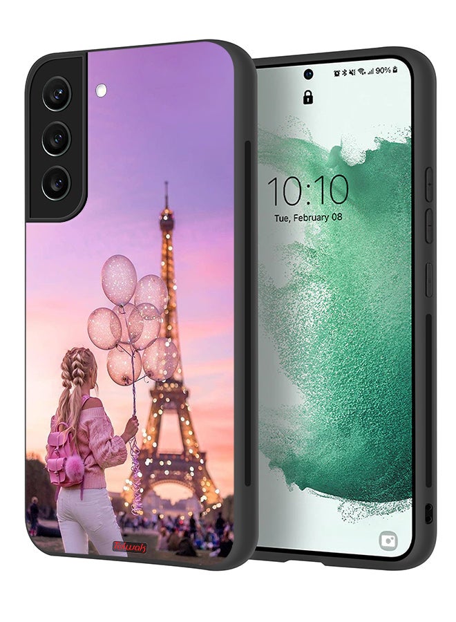 Tolwak Samsung Galaxy S22 5G Protective Case Cover Girl Holding Balloons - Image 1