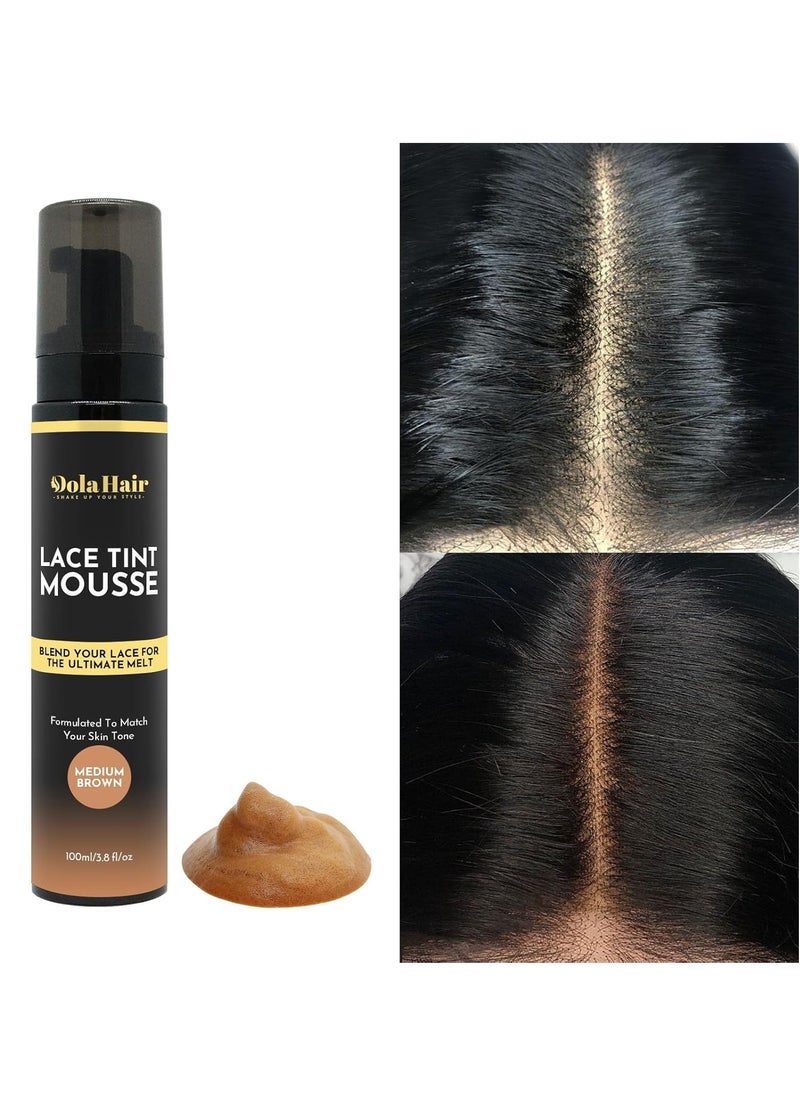 Dolahair Dolahair Melt Lace Tint Mousse and Spray for Medium Brown Wigs, Foam for Lace Frontal Wigs  - Image 1