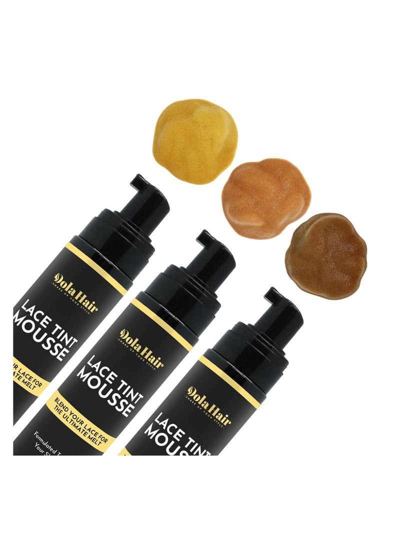 Dolahair Dolahair Melt Lace Tint Mousse and Spray for Medium Brown Wigs, Foam for Lace Frontal Wigs  - Image 2