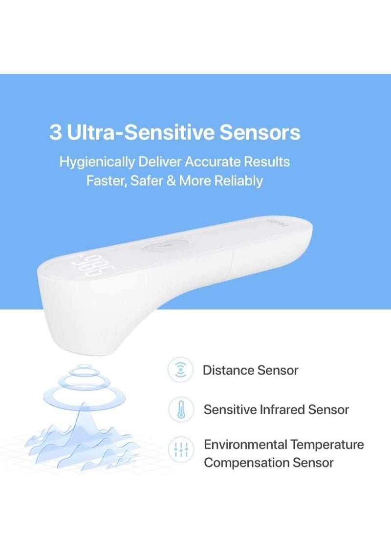 general No-Touch Forehead Thermometer, Infrared Digital Thermometer for Adults and Kids, Touchless Baby Thermometer, 3 Ultra-Sensitive Sensors, Large LED Digits, Quiet Vibration Feedback, Non Contact - Image 3