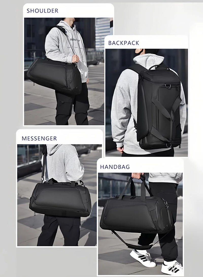 YELIN Waterproof Multifunctional Unisex Leisure Backpack with Shoe Compartment and Wet Dry Separation Multiple Carrying Options for Everyday Use and Outdoor Activities - Image 2