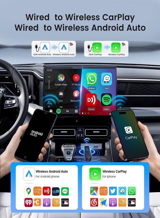 Carlinkit MINI SE PRO Wireless Adapter for OEM Wired CarPlay & OEM Wired Android Auto, Compatible with iOS 10 & Android 10 and Above, Fast Connection, No Latency - Deep Blue - Image 5