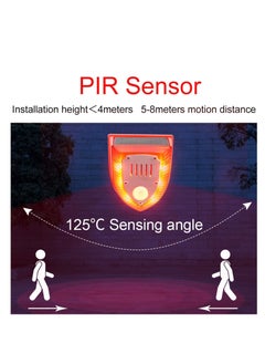 Y&D Solar Security Alarm Lights Outdoor Motion Sensor Detector Siren Sound LED Warning Strobe Flashing Light Keep Animal Away for Home Farm Barn Villa Yard  - Image 4