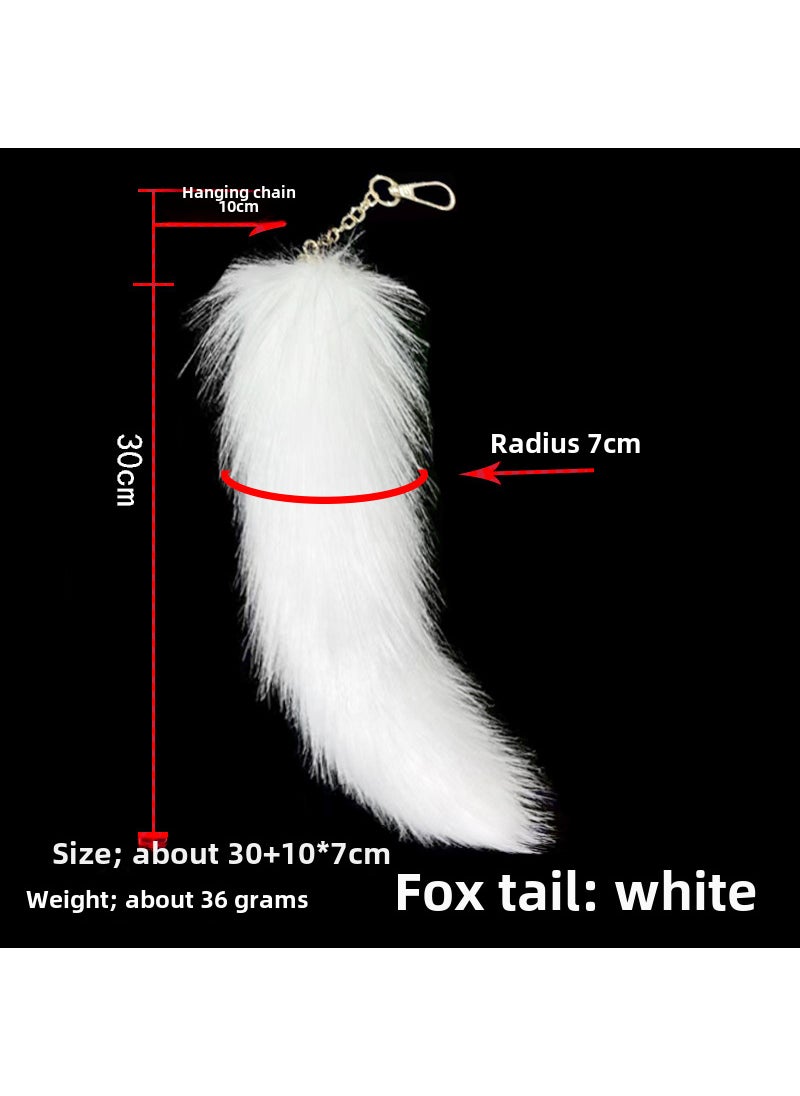 Generic - New Halloween Fox Mask  Faux Fur Tail Set white tail - Image 1