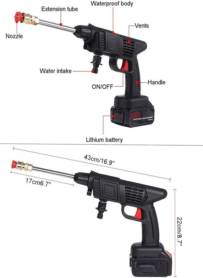 NKX - Electric Pressure Washer Cordless 21v Portable Power Cleaner Set for Washing Cars - Image 1