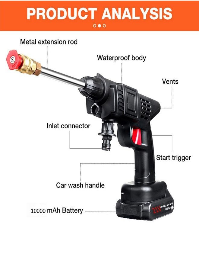 NKX - Electric Pressure Washer Cordless 21v Portable Power Cleaner Set for Washing Cars - Image 1