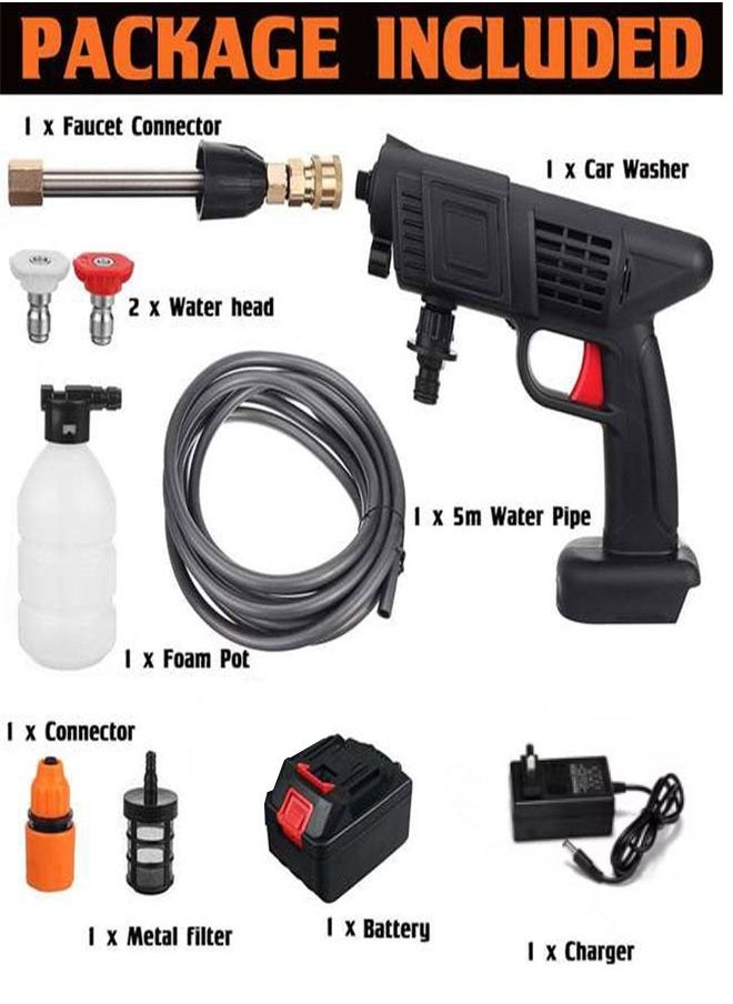 NKX - Electric Pressure Washer Cordless 21v Portable Power Cleaner Set for Washing Cars - Image 1