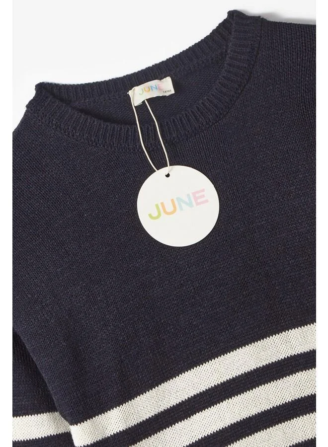 جون June Boy Striped Sweater Navy
