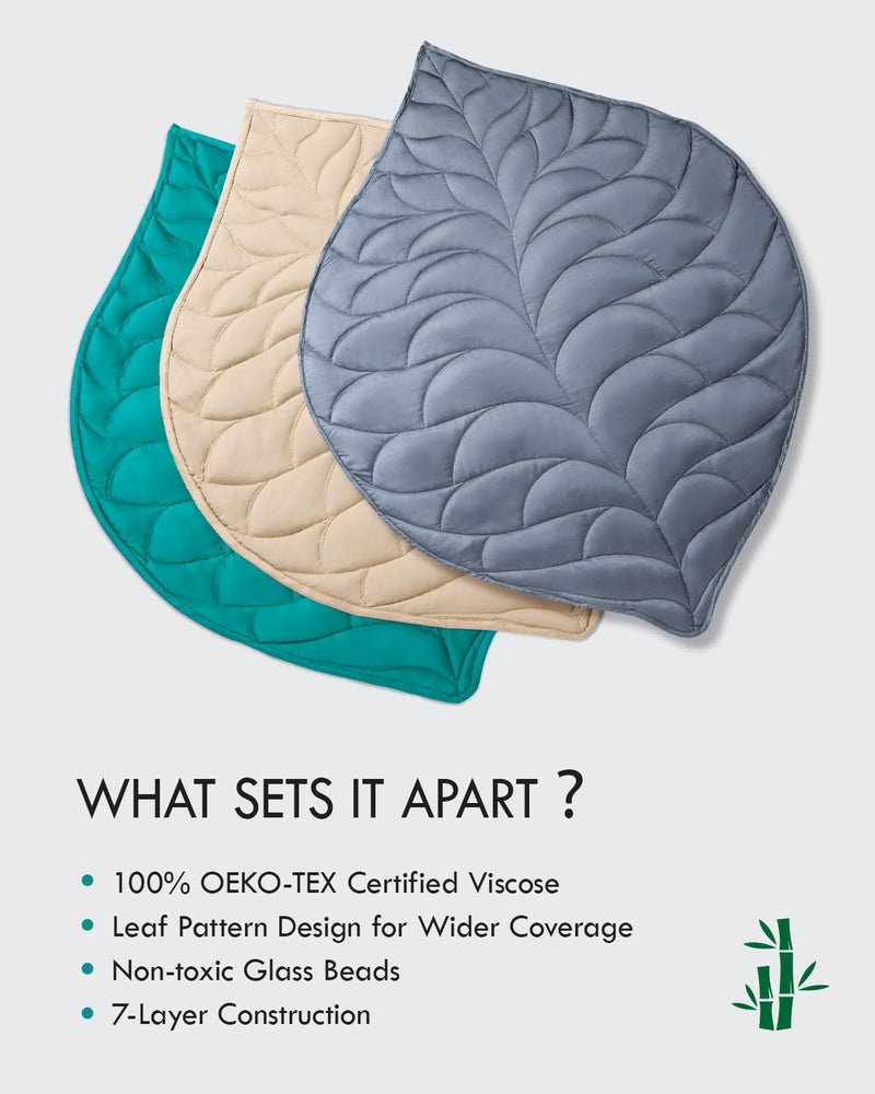 Kaisa Weighted Lap Blanket 5lbs 23'' x 29'' Small Weighted Blanket for Adults Made from Bamboo Viscose  Travel Weighted Blankets  Machine Washable  Gray - Image 3