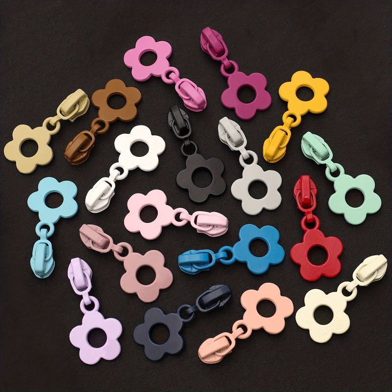 10pcs Lotus Root Starch Zipper Pulls for No 3 Nylon Zippers Home Sewing - Image 2
