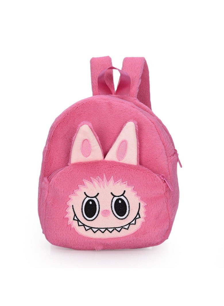 LABUBU Cartoon Casual Bubble Matlab Toddler Backpack Autumn and Winter Schoolbag Large Capacity Children Plush Backpack 26*23*9CM