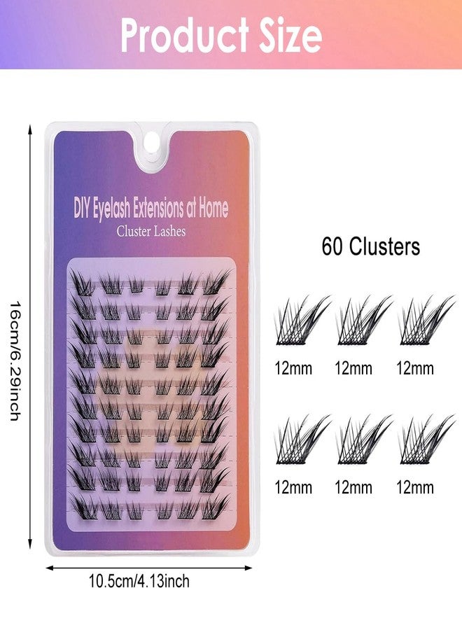 ماي كرييت مجموعة وصلات الرموش MAYCREATE® DIY، 60 قطعة من وصلات الرموش الفردية، رموش طبيعية كثيفة وناعمة، مجموعة وصلات الرموش المنزلية - Image 2