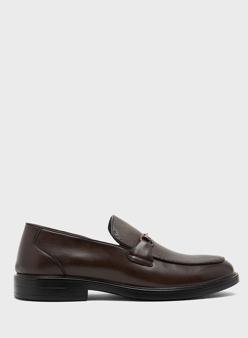 Robert Wood Buckle Detail Formal Slip Ons - Image 1