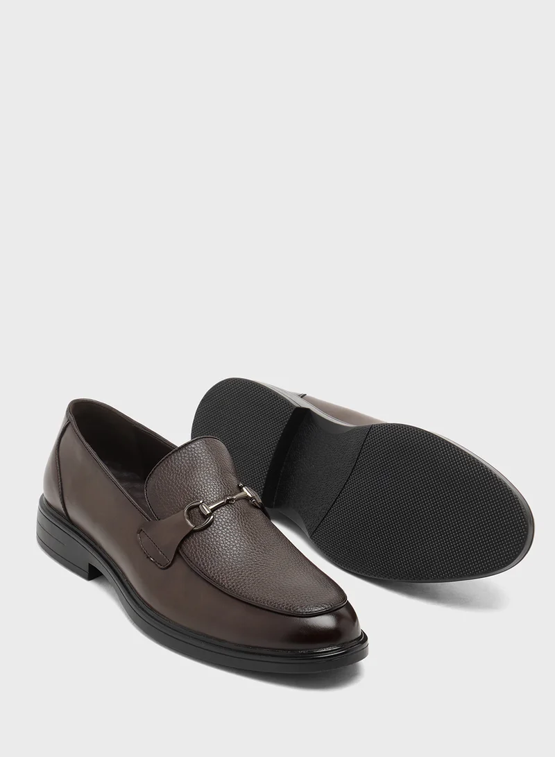 Robert Wood Buckle Detail Formal Slip Ons
