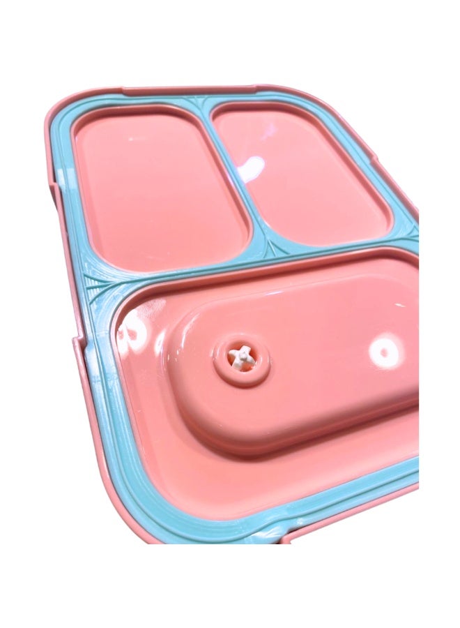 Twisoo Stainless Steel School Lunch Box for Kids – 3 Compartment, 600ml Bento Tiffin Food Container, Durable & Portable Container for School & Travel (You soon) - Image 3