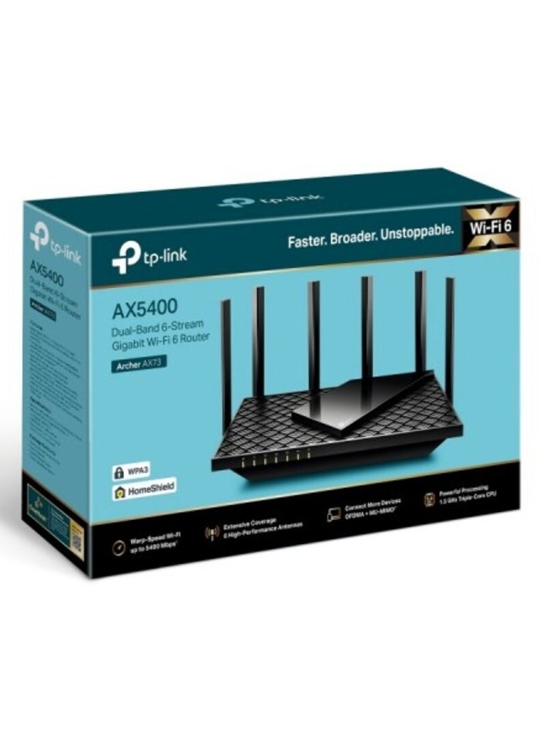 أركا - راوتر تي بي لينك آرتشر AX73 AX5400 ثنائي النطاق جيجابت واي فاي 6 - Image 1