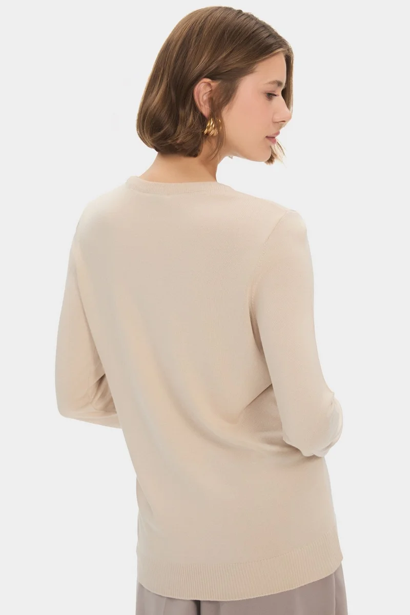 جون Women's Exclusive Crew Neck Viscose Blend Knitwear Sweater