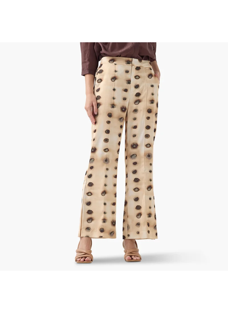 Iconic Iconic All-Over Print Wide Leg Pants
