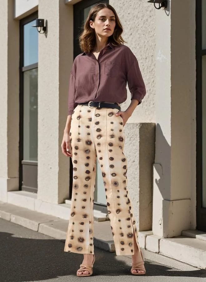 Iconic Iconic All-Over Print Wide Leg Pants