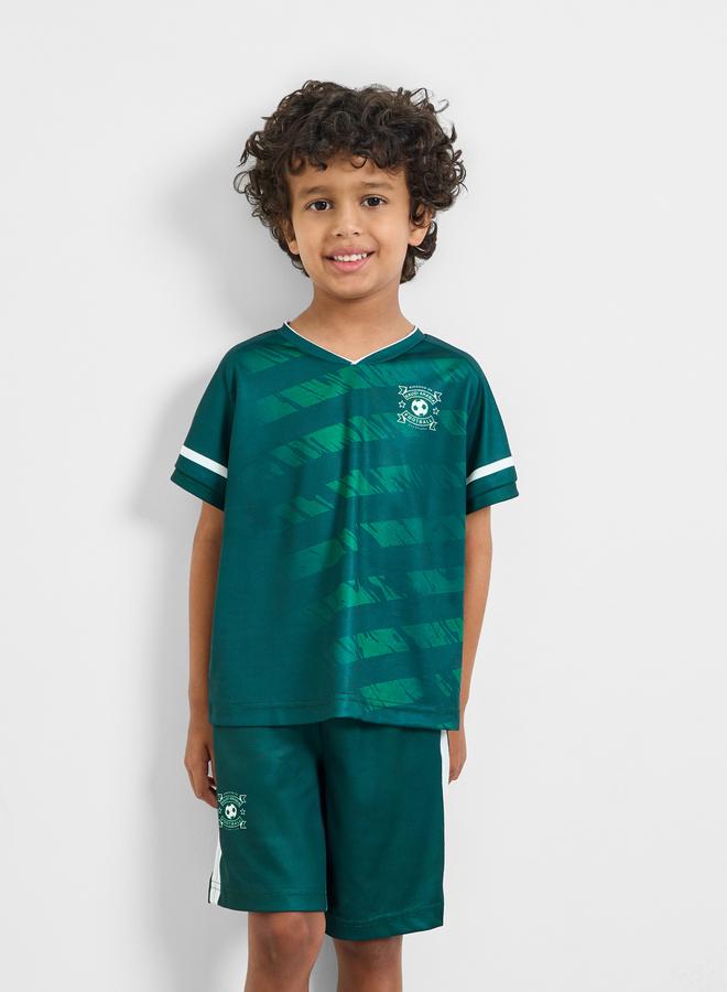 Styli Boys KSA Print Jersey T-Shirt and Shorts FIFA Football Set - Image 2