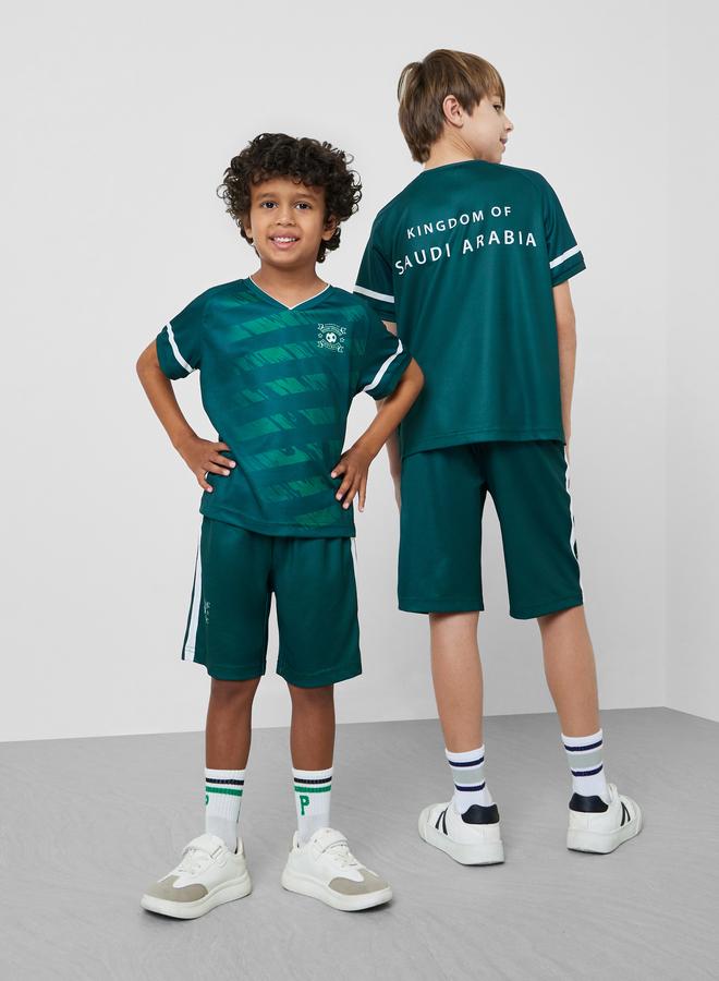 Styli Boys KSA Print Jersey T-Shirt and Shorts FIFA Football Set - Image 5